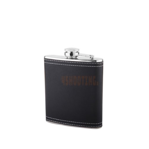 Placatka v černé kožence 4oz 120ml