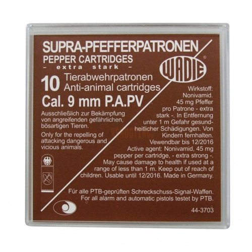 Nábojka 9mm P.A. pepřová