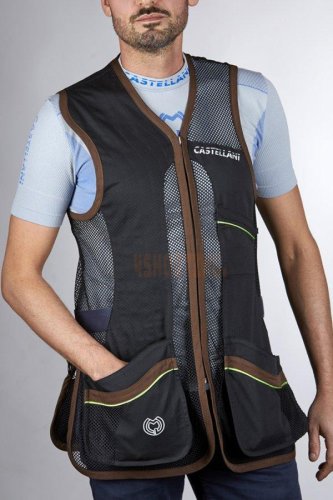 Vesta Castellani SPORT TECH VEST BLACK/BROWN