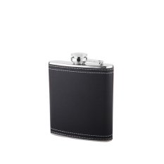 Placatka v černé kožence 4oz 120ml