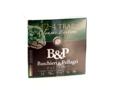Brokové střelivo B&P F2-4 Trap 24g, brok 2,4mm, 12/70,