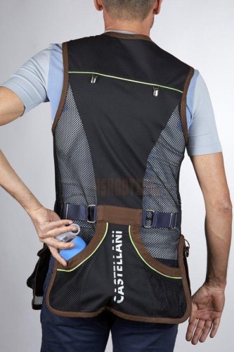 Vesta Castellani SPORT TECH VEST BLACK/BROWN